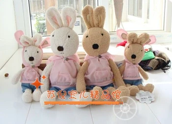 

Candice guo! super cute plush toy le sucre rabbit pink ear hooded sweatshirt bunny lover girls birthday Christmas gift 1pc