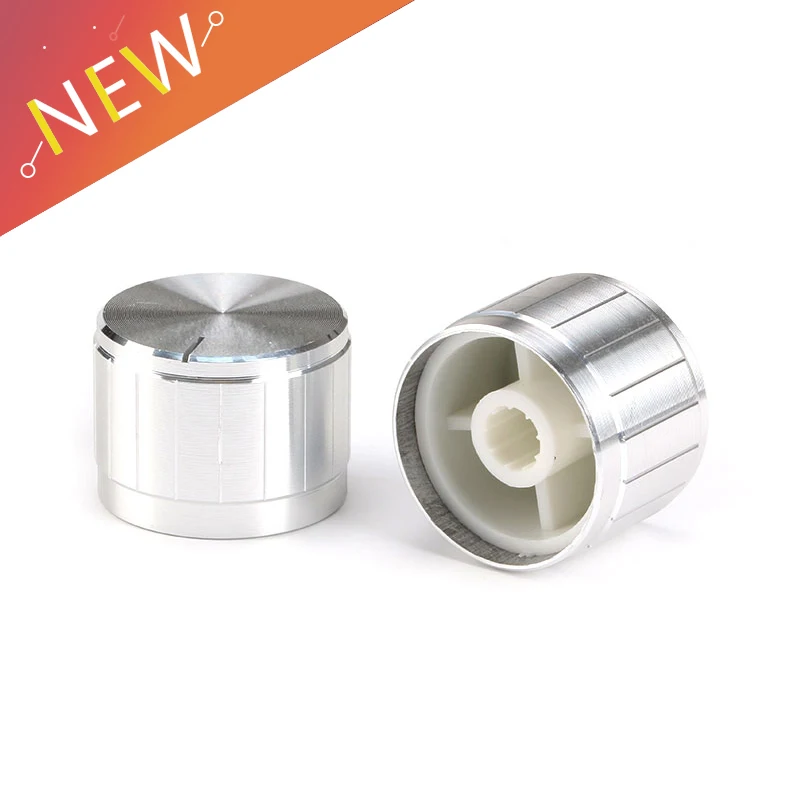 

5 Pcs Volume Control Rotary Knobs Aluminum Alloy Potentiometer Knob For 6mm Dia Knurled Shaft Potentiometer 23 * 17mm