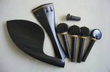 

High quality 3 sets of violin ebony fittings 4/4 #6404