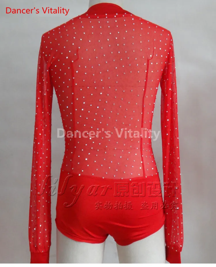 2017Male Latin v collar Dancing Tops Dancing Tops Showing Wear Adult Original Clothes Man Long sleeves Latin Dance Tops male tango outfit