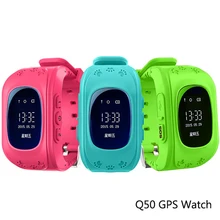 Q50Astuto Della Vigilanza Del Capretto Sicuro Orologio Da Polso OLED SOS Anti-Perso Smart Vigilan GPS Finder Locator Tracker SI