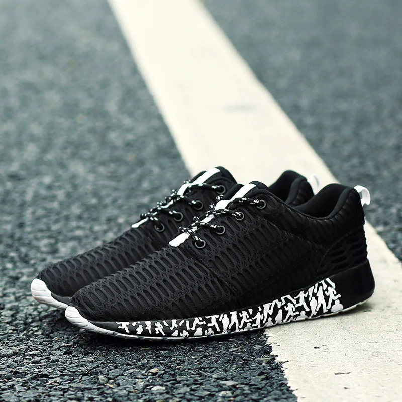Mode Peu Lacets Hommes Noir À Respirant Air Vulcaniser Bas Chaussures Décontractées De rouge gris Printemps Mesh Profonde Coudre Sneakers Solide Automne AwadvqA