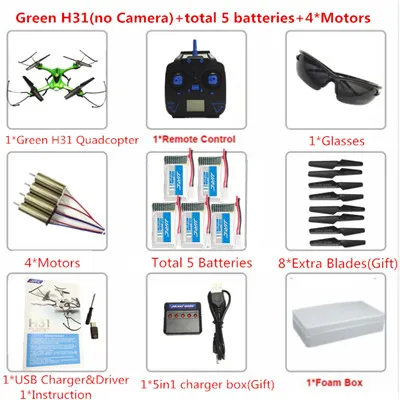 Радиоуправляемый Дрон JJRC H31 водонепроницаемый Дрон Безголовый режим Радиоуправляемый вертолет один ключ возврат 2,4 г 6 оси Радиоуправляемый квадрокоптер VS JJRC H37 JJRC H8 - Цвет: Green 3 no camera