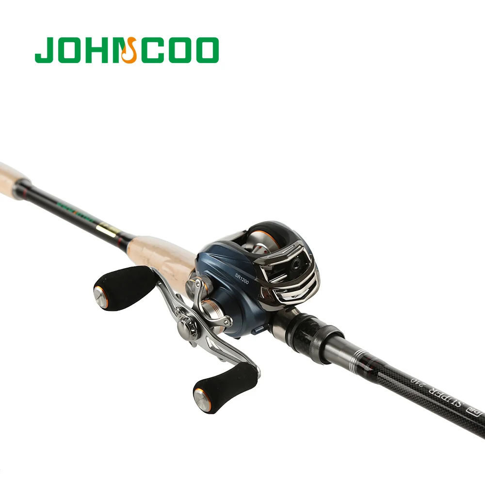 JOHNCOO JOURNEY Fishing Rod Combo 2.1m 2.4m 2.7m Carbon Rod Baitcasting Fishing Rod Medium Fast 4 Sections Fishing Rod Set