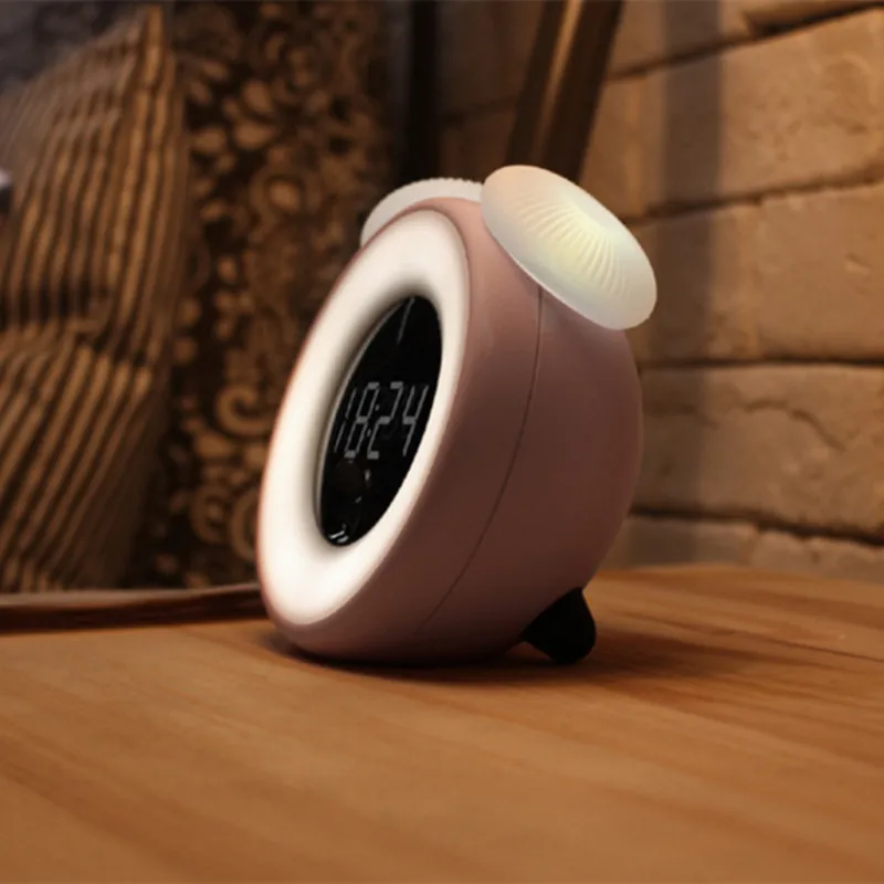 Затемнения сенсорный светодиодный ночник USB датчик движения Будильник Атмосфера лампы для детей подарок прикроватной тумбочке спальня