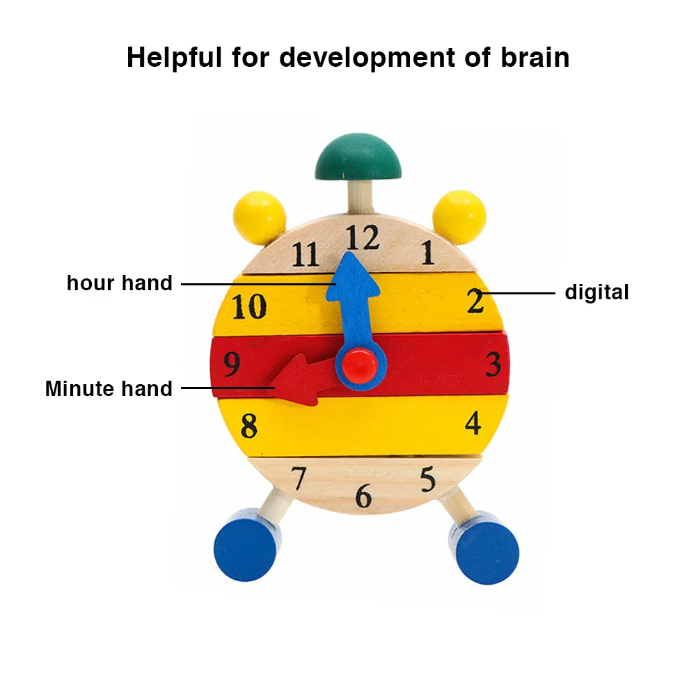 Enjoybay разборка деревянные часы игрушка Время обучения помощь головоломки Часы игрушки Дети раннего обучения игрушки развивающие подарки для детей