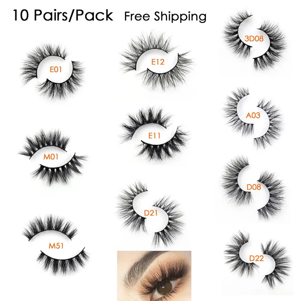 

Visofree Lashes Multipack 10 Pairs 3D Mink Lashes False Eyelashes Best Sell Mink Eyelashes Natural Dramatic Eyelashes For Makeup