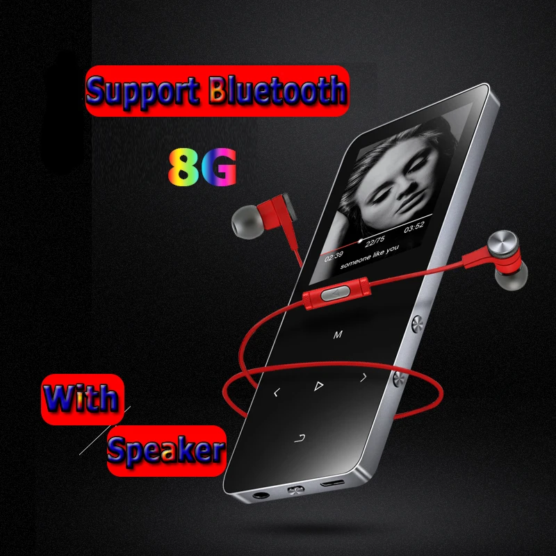 MP3 плеер bluetooth с Встроенный динамик hifi Динамик mp 3 16 ГБ 4 8 fm радио IQQ X2 walkman MP