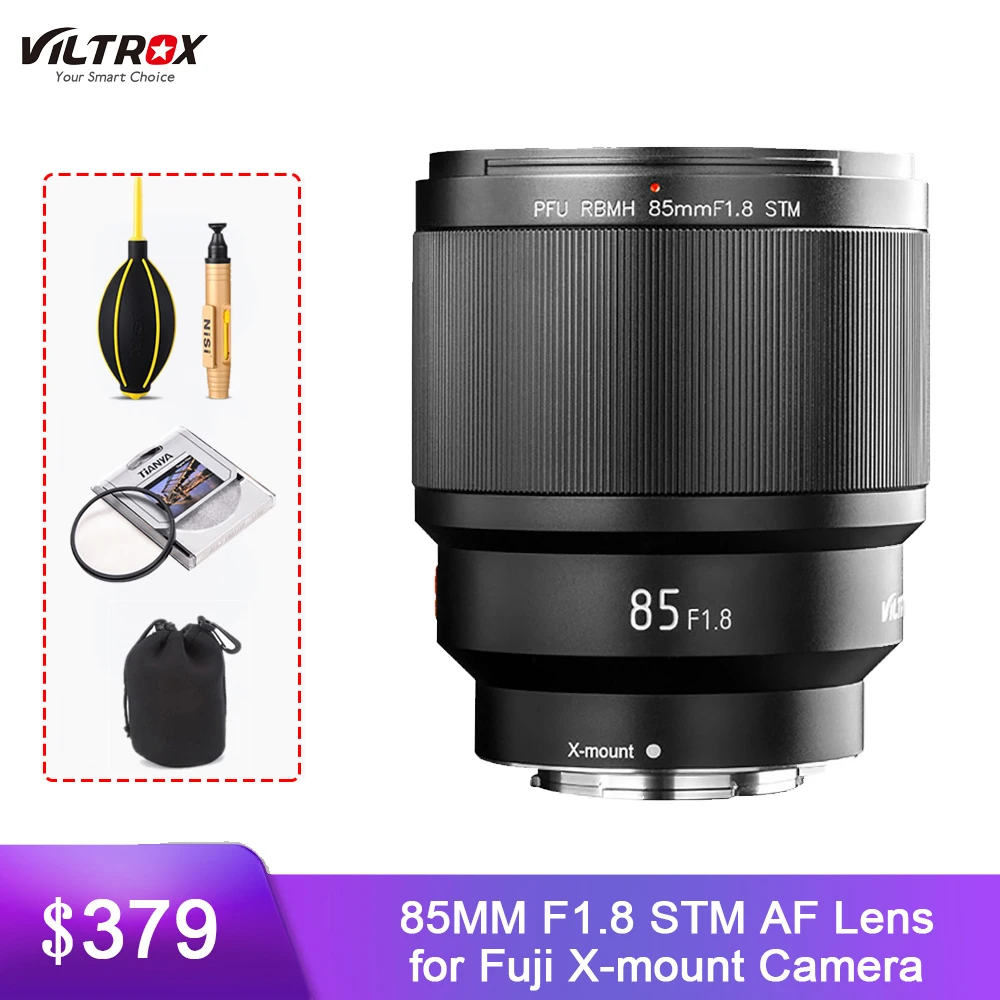VILTROX 85 мм Fujifilm F1.8 AF объектив с фиксированным фокусом X mount Автофокус портретный