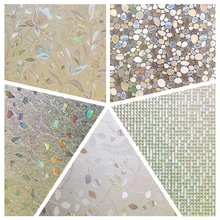 3D статические стеклянные наклейки для спальни, гостиной, окна, защитные пленки, 45x100 см, матовые, непрозрачные, для ванной комнаты, домашний декор