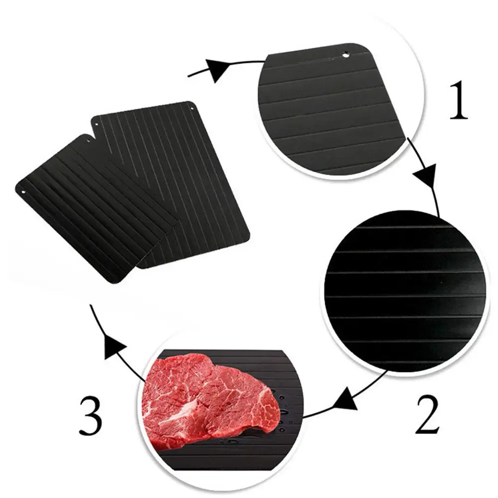 Defrosting Tray Fast Thaw Frozen Food Meat Fish Defrost Tray chopping board Rapid Safety Thawing Plate S M L