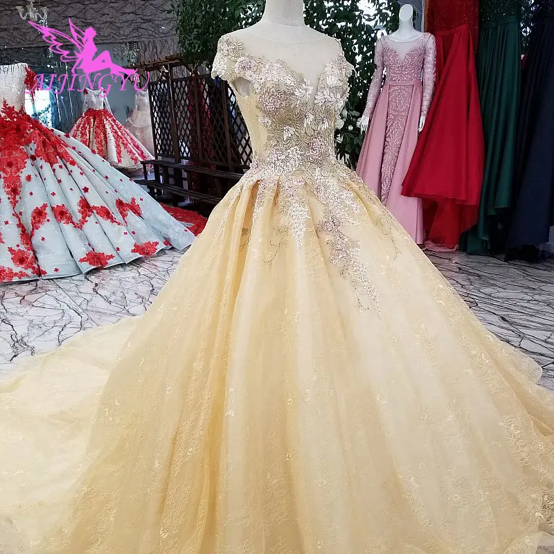 

AIJINGYU Stunning Dress White Gown Gypsy Cheap Long Train Simple Open Back Dresses With Color Gowns For Weddings