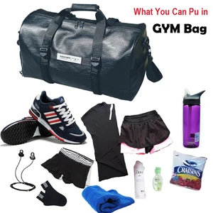 NEWBOLER Gym Bag Leather Women Fitness Shoe Compartment Men Duffle Shoulder Bags Waterproof Travel Training Large Sport Handbag