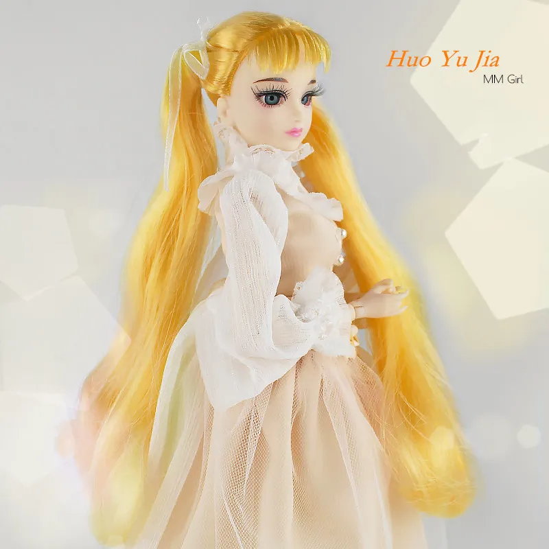 MMGirl BJD кукла 30 см аниме стиль принцесса кукла набор макияж одежда держатель для обуви 1/6 sd куклы - Цвет: Huo Yu Jia