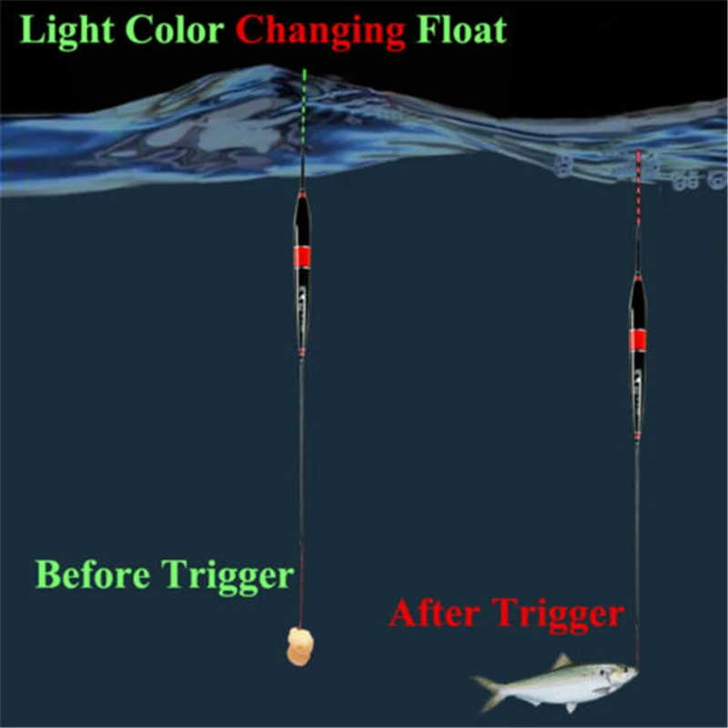 Умный поплавок для рыбалки, сигнализатор укуса, приманка для рыбы, светодиодный светильник, автоматическое изменение цвета, ночной электронный поплавок