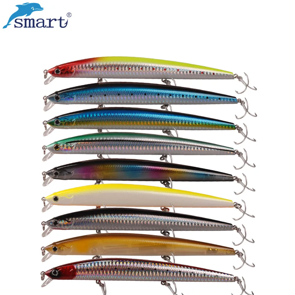 

Smart Minnow Bait 165mm/26.2g Fishing Lure France VMC Hook Floating 0.4-0.8m Fishing Wobblers Swimbait Leurre Souple Feeder