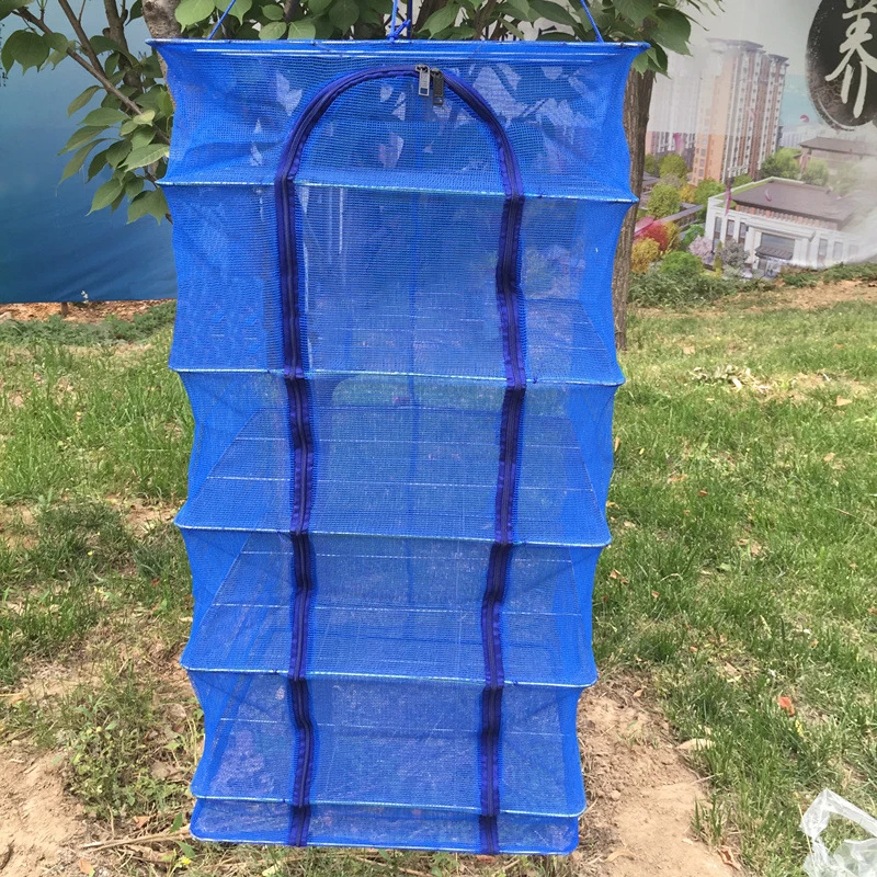 Foldable 5 Layers Drying Fish Net Small Mesh Steel Frame Hanging Vegetable Herb Fish Drying Net Hanger Rack Fishing Tools (1)