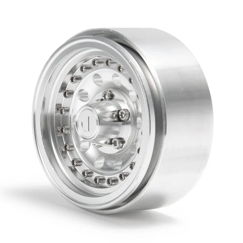 YEAHRUN 1/4 шт. 1,9 дюймов бисером колеса диски для 1/10 RC гусеничного осевой SCX10 Traxxas TRX4#57 - Цвет: Bright Silver 1pcs