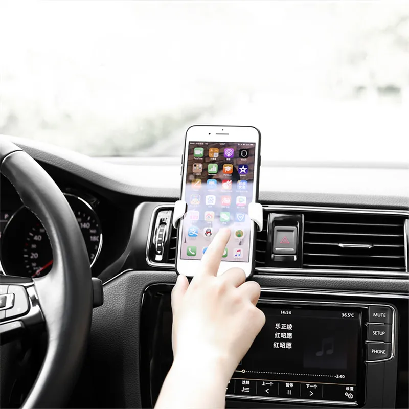 Держатель для телефона в автомобиле мобильный гравитационный воздушный вентиляционный монопод подставка для iPhone X Xiaomi Redmi Note 7 без магнитного смартфона Авто поддержка