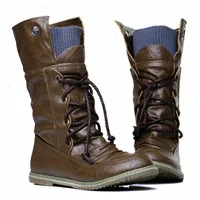 New-Plus-Size-Vintage-motorcycle-martin-ankle-boots-for-women-winter-autumn-snow-boots-leather-flats