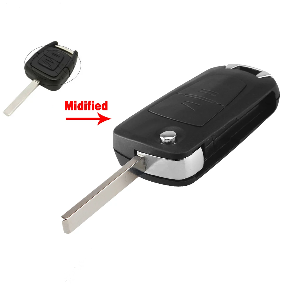KEYYOU Новый 2 кнопочный откидной складной чехол для ключа Opel Corsa Astra Kadett Monza Монтана