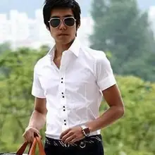 Новая Корейская версия мужской с короткими рукавами, модная красивая рубашка для отдыха/s-xxl