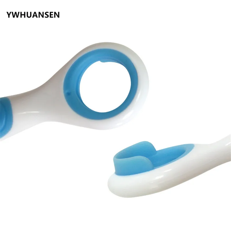 YWHUANSEN 3pcs/set Baby Silicone Deciduous Tooth Brush+Children's Training Toothbrush+Tongue Coating Cleaner Kids Teethers Items