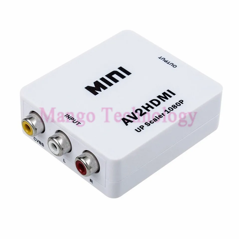 2018 RCA AV в HDMI конвертер адаптер мини композитный CVBS AV2HDMI розницу посылка 1080P|av to hdmi|av