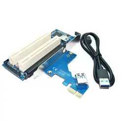 Быстрая Бесплатная доставка PCIe Включите PCI Riser Card pci-e двойной слот PCI карты расширения Поддержка приобретение/Золотой налог карты /звуковая
