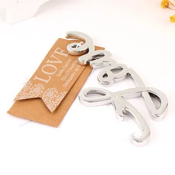 

10pcs Metal Silver Love Beer Botter Opener Retro Wedding Souvenirs Wedding Party Favors And Gifts Rustic Wedding Decor