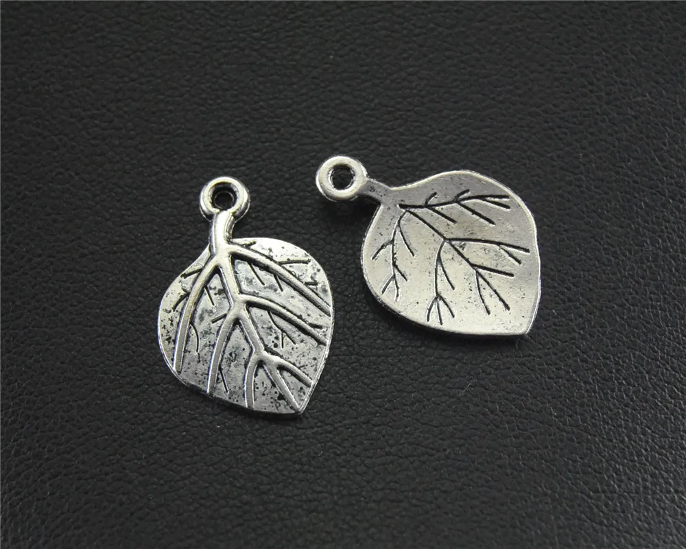 

30pcs Antique Sliver leaf Charm Pendant DIY Necklace Bracelet Findings 12x19mm A1498