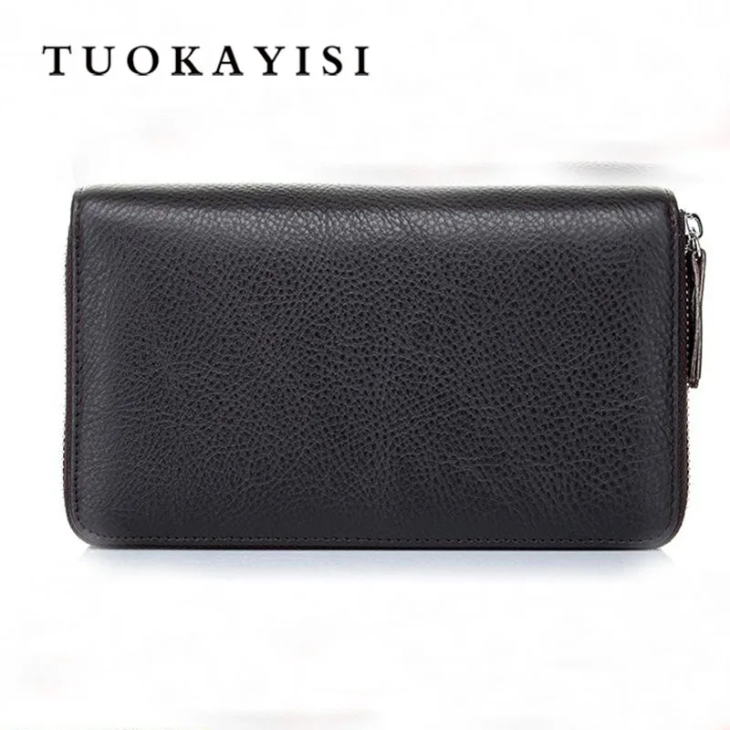 

Luxury Male Cow Leather Purse Men's Clutch Wallets Handy Bags Business Carteras Mujer Wallets Men Embossed Black Brown