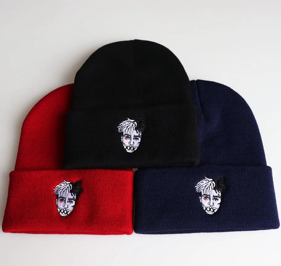 

Embroidery Rapper Singer Xxxtentacion KnitHat Kids Teen Knited Cap Winter Hats Boys Girls Hip Hop Skullies Beanie Hat Fans Gifts