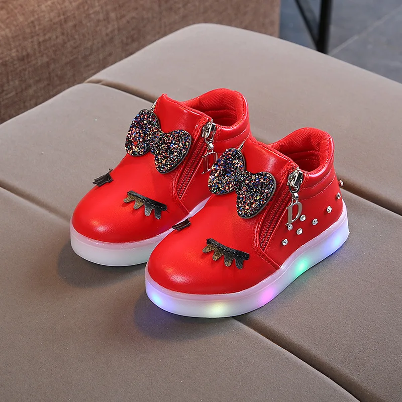 2019 Kids Sneakers Fashion LED Lights Baby Girls Boots Glowing Kids Sports Casual Shoes Princess Shoes High Quality Size 21-30 2019 Kids Sneakers Fashion LED Lights Baby Girls Boots Glowing Kids Sports Casual Shoes Princess Shoes High Quality Size 21-30