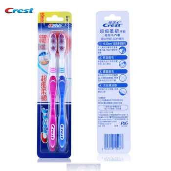 

Crest Soft Bristles Nanometer Toothbrush Deep Clean Antibacterial Gum Care Couple Tooth Brush 2 pieces/pack