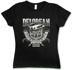 Для женщин футболка delorean машины времени Гирли Футболка-рубашка Michael Дизайн футболка Новинка топы