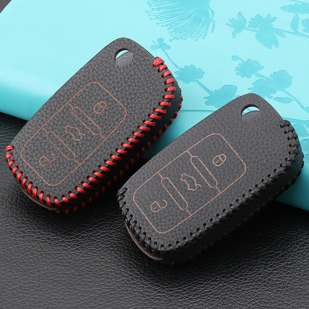 

Fashion Genuine Leather key cover case for VW polo passat b5 golf 4 5 6 jetta mk6 tiguan Gol CrossFox Plus Eos Scirocco Beetle