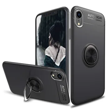 

Stand case Silicone with Ring for Apple IPhone XR Black