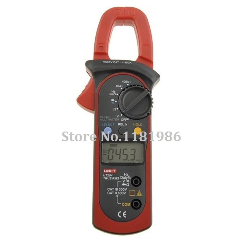 

Uni-T UT204 Auto Rang AC DC Ture RMS Auto/Manual Range Digital Handheld Clamp Meter Multimeter AC DC Test Tool