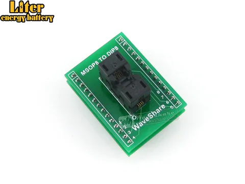 Msop8 para Dip8 Adaptador de Programação Ssop8 Tssop8 Wells ic Socket Test 0.65 Milímetros Pitch