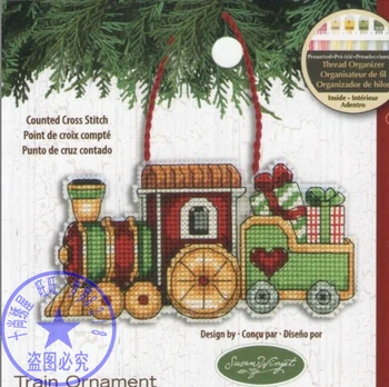

14/16/18/28 Top Quality Lovely Hot Sell Counted Cross Stitch Kit Train Ornament Christmas Tree Ornaments Gift Dim 08897
