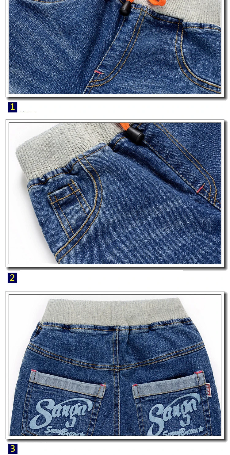 Leisure style Kids Baby boy Girls pants clothing Spongy or jeans 1 Crown 2 Car 3 Letter 4 Jeep Pattern Soft denim trousers  (11)