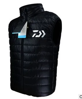 

2016 New Fall & Winter DAIWA Dawa Men Fishing Down Vest Waterproof Anti-static Thermal Warm Sports Vests Men Clothing Promotion