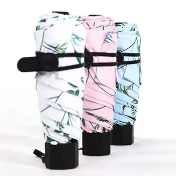 

3/5 Folding Portable Umbrella Double Purpose For Sun Protection And Rain - Easy To Open / Close UV Protection Sunshade Umbrella