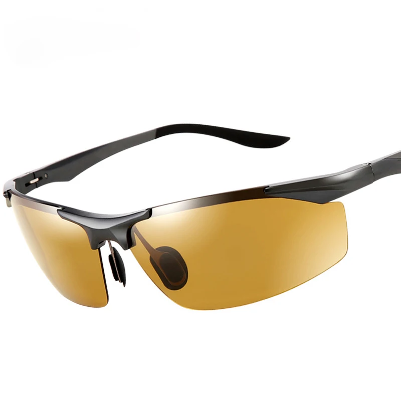 Лучшие Мужские День Ночь фотохромные поляризованные солнцезащитные очки для водителей Мужская безопасность вождения Рыбалка Каякинг UV400 Солнцезащитные очки YB2206 - Цвет линз: Brown