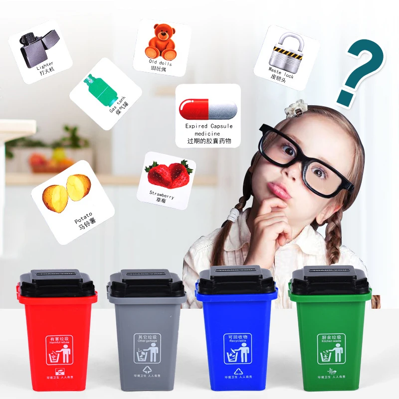  Garbage Classification Puzzle Educational Toys Table Game For Children Early Learning Garbage Class