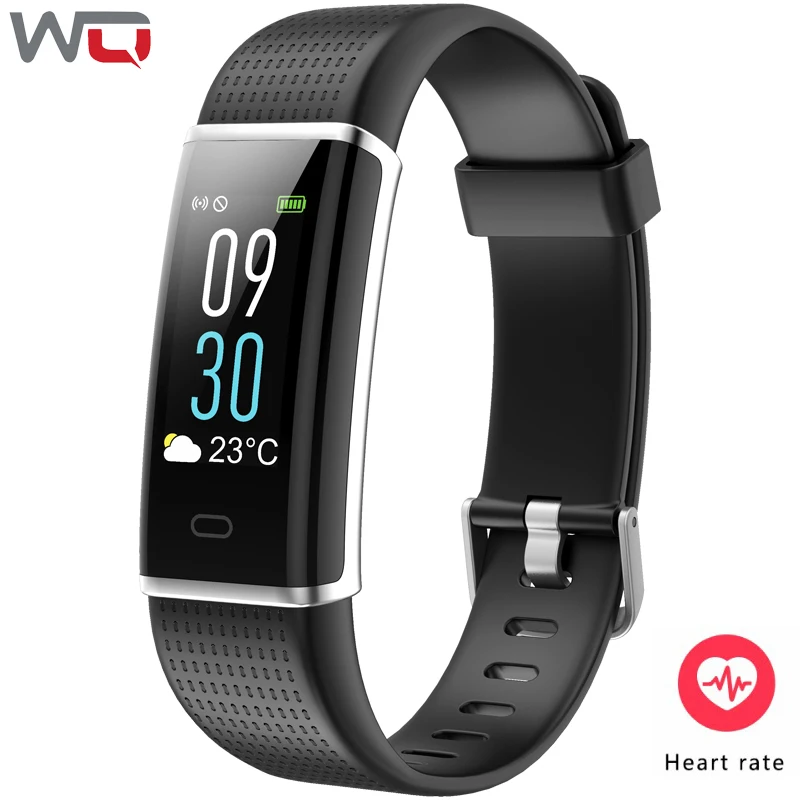 WQ ID130c Smart Bracelet Heart Rate Monitor Fitness Tracker Sports Activity HD Color Screen Band | Электроника