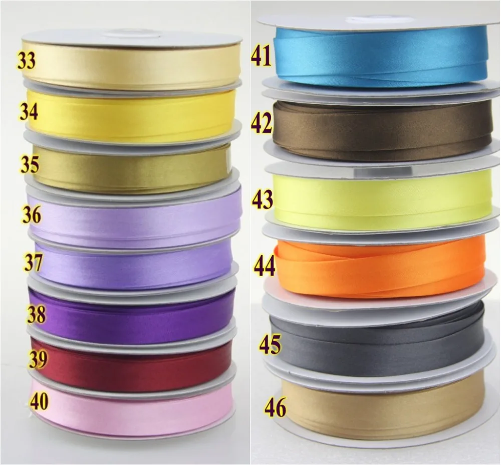 

Free shipping-Polyester Satin Bias binding Tape size:15mm ,width: 5/8" 20meter/cardboard 1.5cm bias tape in shine good satin