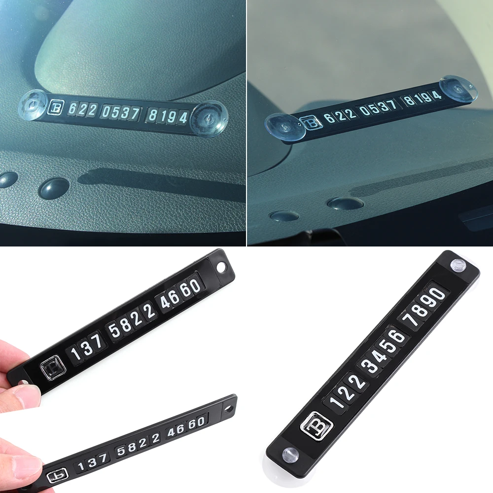 

Magnetic Puzzle Car Parking Plate shift Auto Message Telephone Number Phone Code Sign Contact Notice Toughie Gummed Label Spine