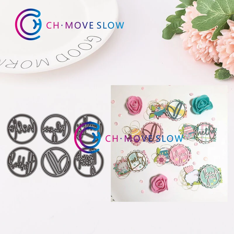 

2019 New Arrival CH Button letter Metal Cutting Dies Embossing Scrapbooking Stencil Craft Cut Dies For DIY Card Handmade